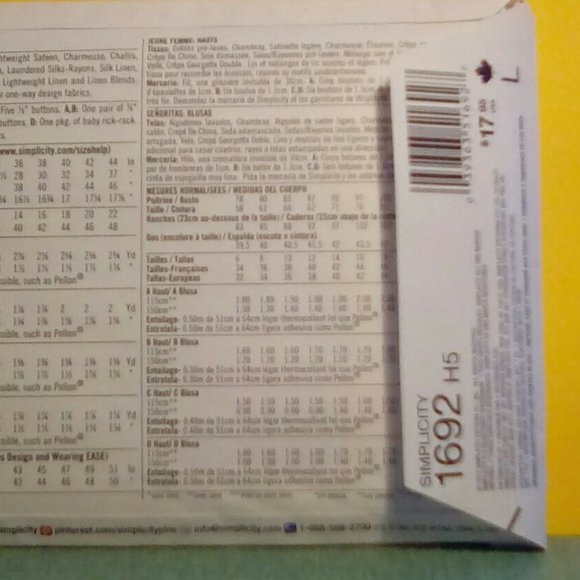 💖Vintage 1940's STYLE Women's Top/Various designs/ Simplicity Sewing Pattern💖 - Picture 3 of 4